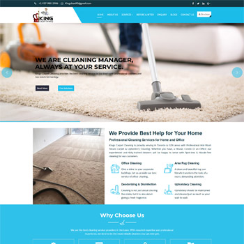 kingscarpetcleaning.ca web page screenshot